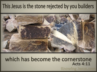 Acts 4:11 The Stone The Builders Rejected (beige)